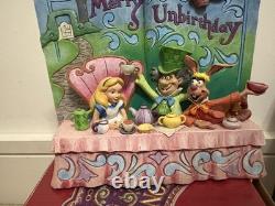 Disney Traditions Merry Unbirthday Storybook Alice in Wonderland FREE P&P