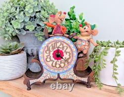 Disney Traditions Showcase A Stitch in Time Figurine Jaq & Gus Cinderella Clock