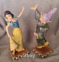 Disney Traditions Snow White Dopey Figurine Ornaments Dancing Partners Boxed