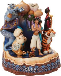 Disney Traditions by Jim Shore Aladdin Characters Carved by Heart Figurine, 7.67