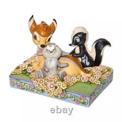 Disney Traditions by Jim Shore Bambi and Friends in Flowers Figurine, 4 Inch