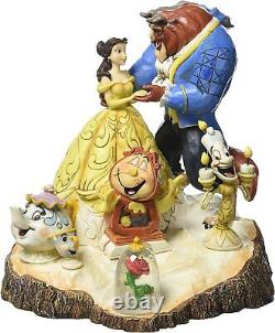 Disney Traditions by Jim Shore Beauty and the Beast Carved by Heart Stone, 7.75