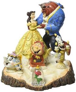 Disney Traditions by Jim Shore Beauty and the Beast Carved by Heart Stone Res