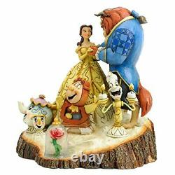 Disney Traditions by Jim Shore Beauty and the Beast Carved by Heart Stone Res