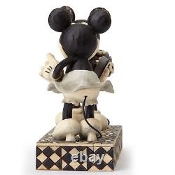 Disney Traditions by Jim Shore Black & White Mickey & Minnie Mouse Stone Resi