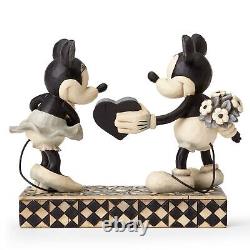 Disney Traditions by Jim Shore Black & White Mickey & Minnie Mouse Stone Resi