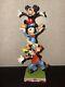 Disney Traditions By Jim Shore Goofy, Donald And Mickey Teetering Tower Signed