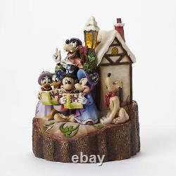 Disney Traditions by Jim Shore Mickey and Friends Caroling Light-Up Stone Res