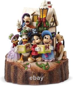 Disney Traditions by Jim Shore Mickey and Friends Caroling Light-Up Stone Resin