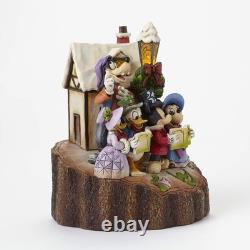 Disney Traditions by Jim Shore Mickey and Friends Caroling Light-Up Stone Resin