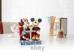 Disney Traditions by Jim Shore Mickey and Minnie Mouse Soda Shop Figurine- Re