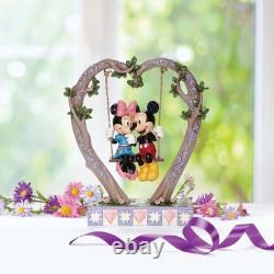 Disney Traditions by Jim Shore Mickey and Minnie Mouse on Heart Swing Figurin