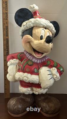 ENESCO JIM SHORE Christmas Tradition MICKEY MOUSE Disney LARGE SANTA. (R)