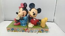 Enesco Disney Mickey Minnie Figure 4026094 Traditions Bookends Mic