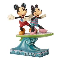 Enesco Disney Minnie & Mickey Muse Figurine Surfboard Traditions Resin New Japan