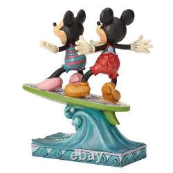 Enesco Disney Minnie & Mickey Muse Figurine Surfboard Traditions Resin New Japan