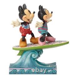 Enesco Disney Minnie & Mickey Muse Figurine Surfboard Traditions Resin New Japan