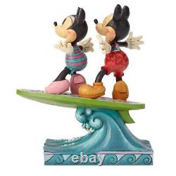 Enesco Disney Minnie & Mickey Muse Figurine Surfboard Traditions Resin New Japan