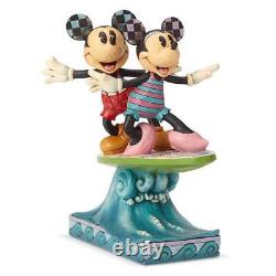 Enesco Disney Minnie & Mickey Muse Figurine Surfboard Traditions Resin New Japan