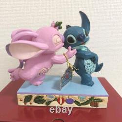 Enesco Disney Tradition Stitch & Angel Xmas Mistletoe Jim Shore Exclusive New