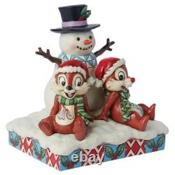 Enesco Disney Traditions Chip & Dale with Snowman