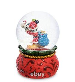 Enesco Disney Traditions Jim Shore 6001360 Figurine Snow Ball Santa Mickey
