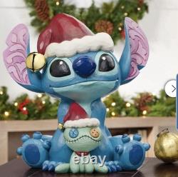Enesco Disney Traditions Jim Shore Holiday Stitch and Scrump 14.8 Statue