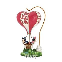 Enesco Disney Traditions, Mickey & Minnie Heart-Air Ball, Figurine, 9.5in H