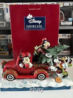 Enesco Disney Traditions Red Truck With Mickey And Frie Figurine