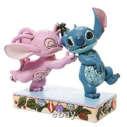 Enesco Disney Traditions by Jim Shore Angel and Stitch Mistletoe Kiss Figurine