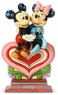 Enesco Disney Traditions by Jim Shore Mickey and Minnie Mouse Sitting on Heart