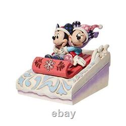 Enesco Disney Traditions by Jim Shore Mickey and Minnie Mouse Sledding Sweeth