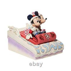 Enesco Disney Traditions by Jim Shore Mickey and Minnie Mouse Sledding Sweeth