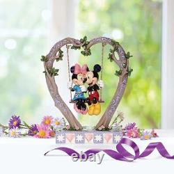 Enesco Disney Traditions by Jim Shore Mickey and Minnie Mouse on Heart Swing