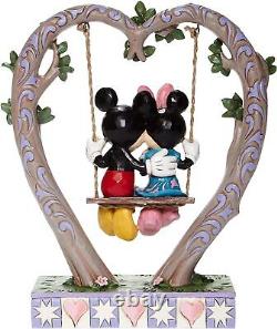 Enesco Disney Traditions by Jim Shore Mickey and Minnie Mouse on Heart Swing