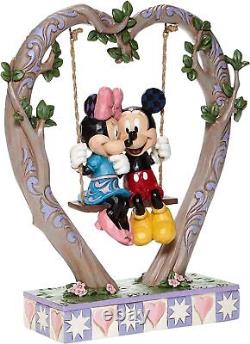 Enesco Disney Traditions by Jim Shore Mickey and Minnie Mouse on Heart Swing