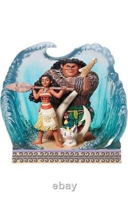 Enesco Disney Traditions by Jim Shore Moana and Maui Wave Scene Figurine, 7 Inch