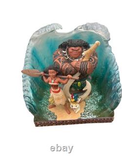 Enesco Disney Traditions by Jim Shore Moana and Maui Wave Scene Figurine, 7 Inch