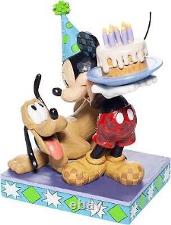Enesco Disney Traditions by Jim Shore Pluto and Mickey Mouse Birthday Cake Figur