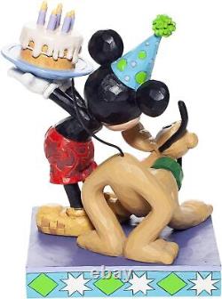 Enesco Disney Traditions by Jim Shore Pluto and Mickey Mouse Birthday Cake Figur