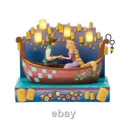 Enesco Jim Shore Disney Tangled Boat with LED Lanterns A Dream Come True
