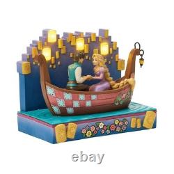 Enesco Jim Shore Disney Tangled Boat with LED Lanterns A Dream Come True