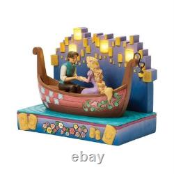 Enesco Jim Shore Disney Tangled Boat with LED Lanterns A Dream Come True