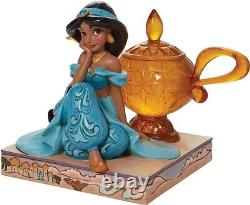 Enesco Jim Shore Disney Traditions Aladdin Jasmine with Genie Lamp Figurine, 5.2
