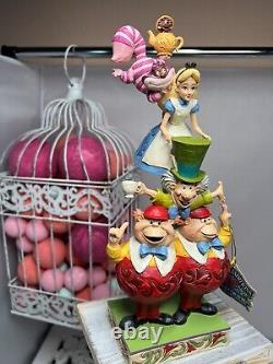 Enesco Jim Shore Disney Traditions Alice in Wonderland Stacked w Tag SHIPS FREE