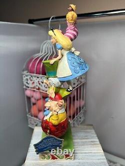 Enesco Jim Shore Disney Traditions Alice in Wonderland Stacked w Tag SHIPS FREE