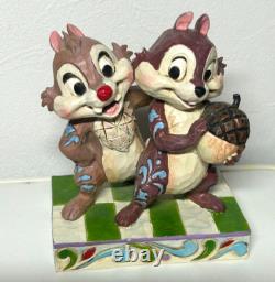 Enesco Jim Shore Disney Traditions Chip & Dale Nutty Buddies No Box Used Ex+ JPN