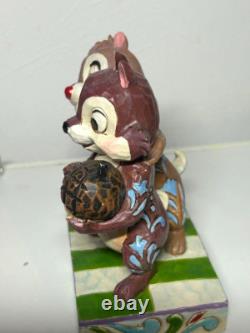 Enesco Jim Shore Disney Traditions Chip & Dale Nutty Buddies No Box Used Ex+ JPN