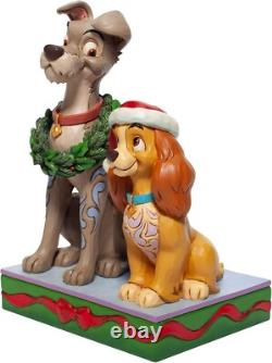 Enesco Jim Shore Disney Traditions Christmas Lady and The Tramp Figurine