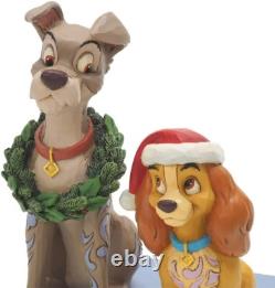 Enesco Jim Shore Disney Traditions Christmas Lady and The Tramp Figurine